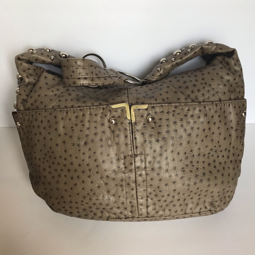 Bueno “Ostrich” brown Hobo, buttery soft, like new